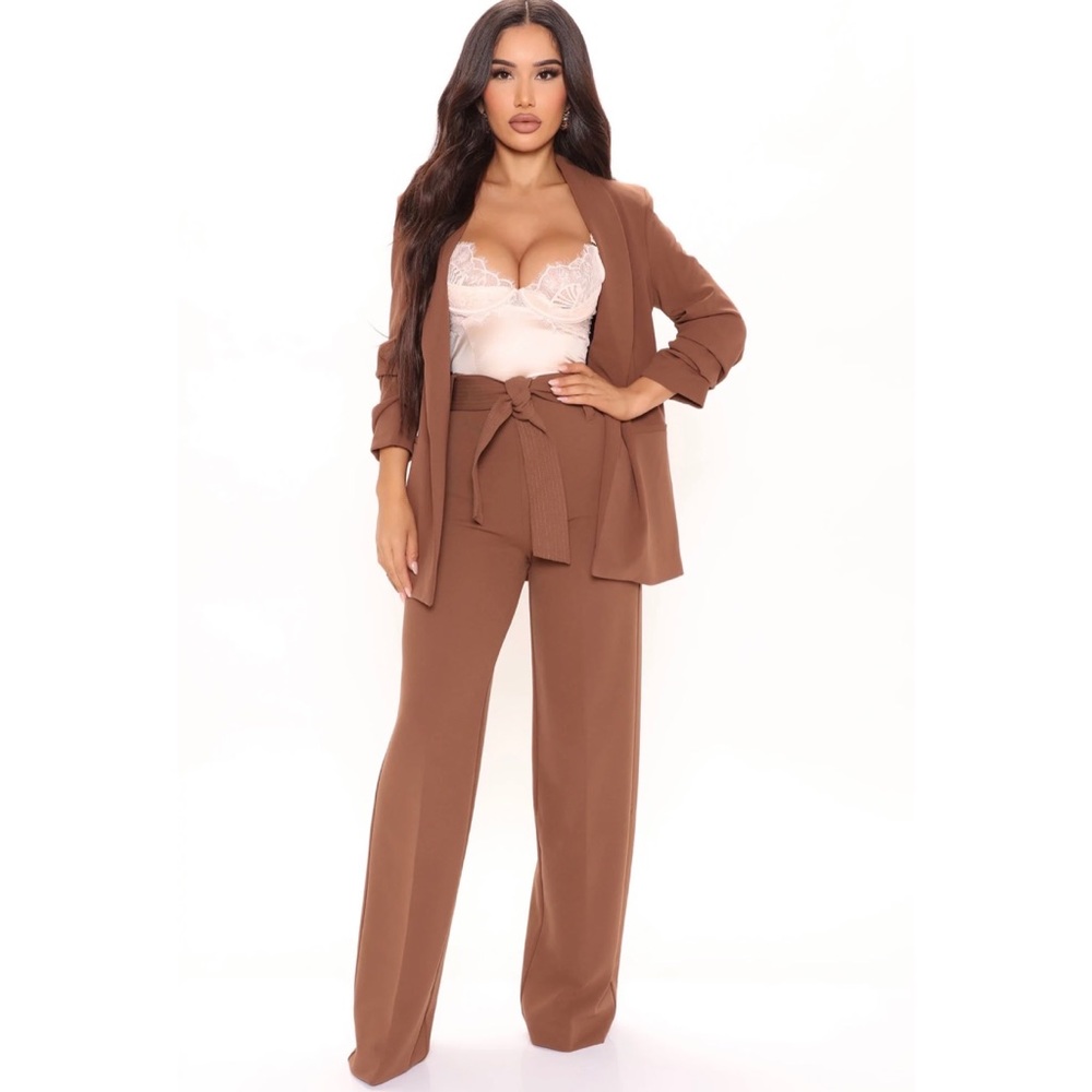 Wide Leg Pant - Brown